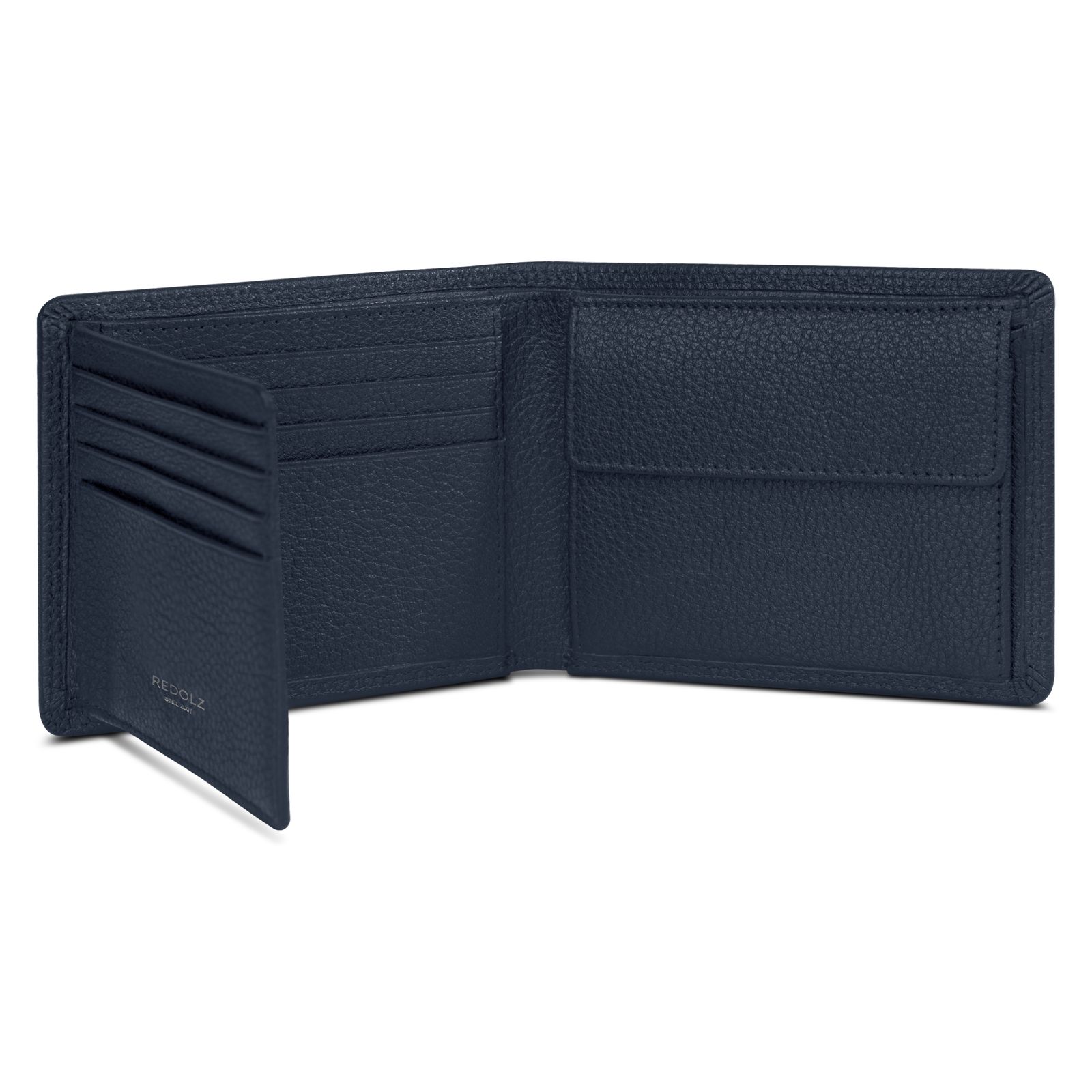 REDOLZ Leather Essentials Wallet Side Flap 8CC M Navy REDOLZ Leather Essentials Wallet Side Flap 8CC M Navy