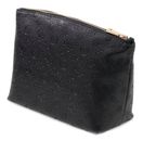 GUESS Lenwood Travel Top Zip Cosmetic Bag Black Logo GUESS Lenwood Travel Top Zip Cosmetic Bag Black Logo