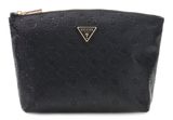 GUESS Lenwood Travel Top Zip Cosmetic Bag Black Logo GUESS Lenwood Travel Top Zip Cosmetic Bag Black Logo