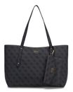 GUESS Brenton Top Zip Tote Coal Logo