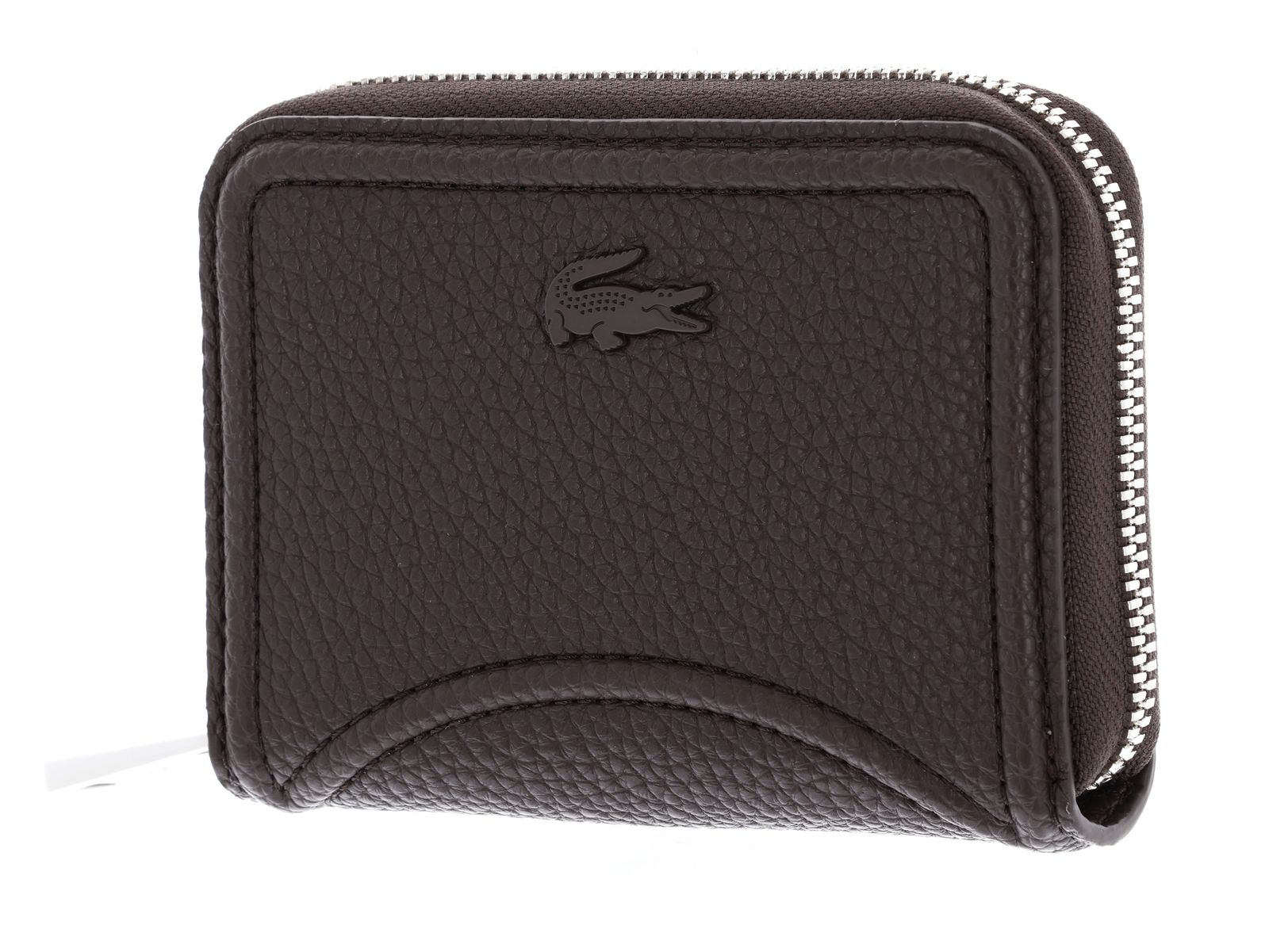 LACOSTE Zip Coin Wallet XS Dark Brown