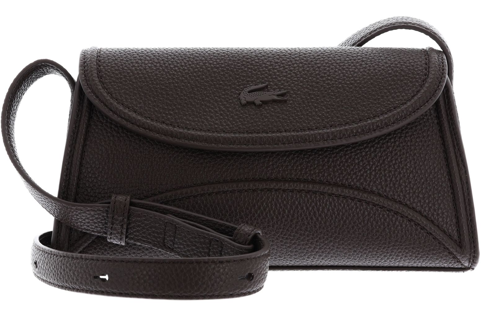 LACOSTE Flap Crossover Bag Dark Brown