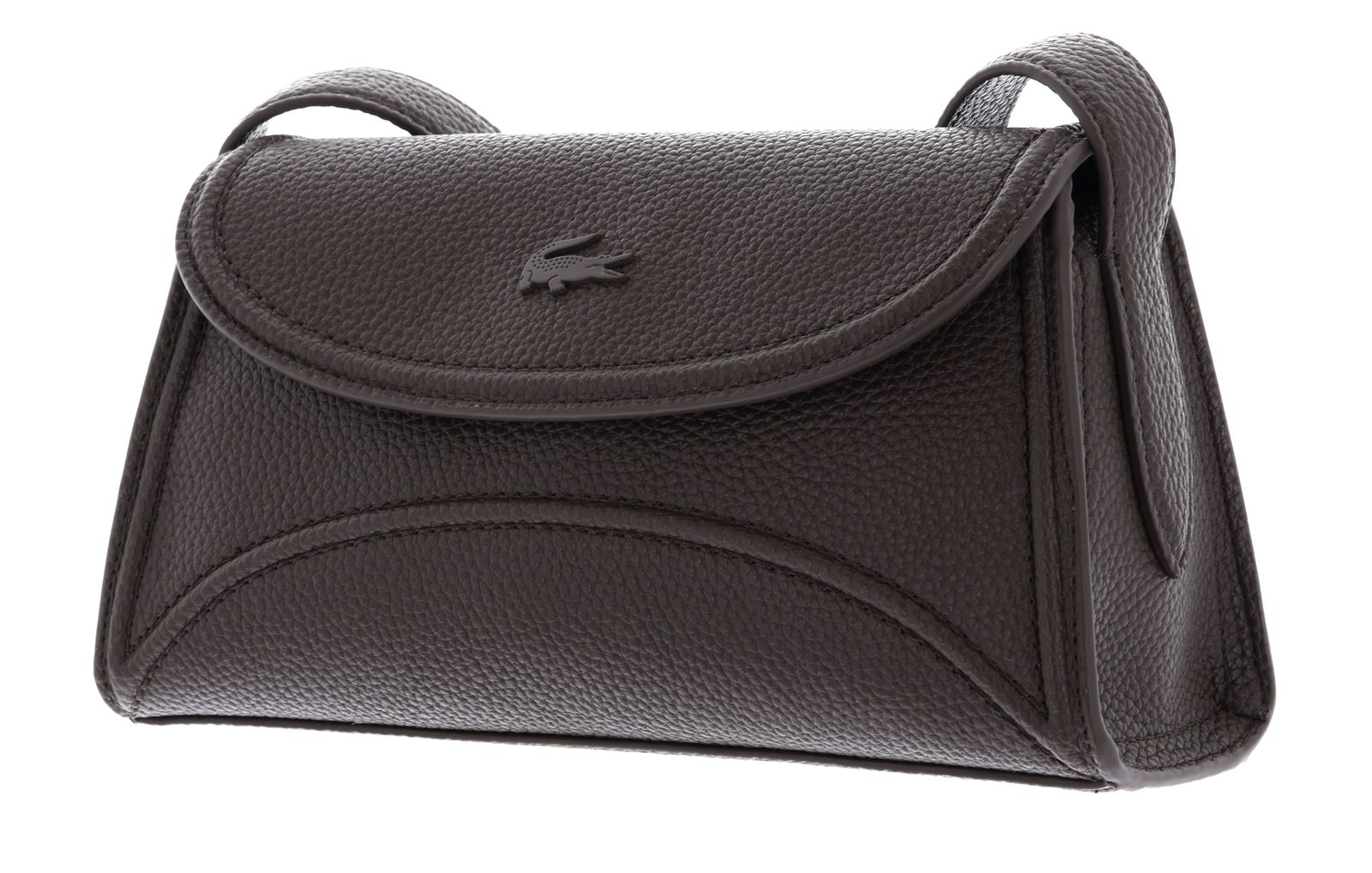 LACOSTE Flap Crossover Bag Dark Brown LACOSTE Flap Crossover Bag Dark Brown