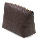 GUESS Lenwood Travel Top Zip Cosmetic Bag Brown Logo GUESS Lenwood Travel Top Zip Cosmetic Bag Brown Logo
