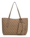 GUESS Brenton Top Zip Tote Latte Logo GUESS Brenton Top Zip Tote Latte Logo