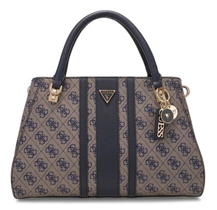 GUESS Noelle II Luxury Satchel Midnight Logo GUESS Noelle II Luxury Satchel Midnight Logo