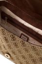 GUESS Samantha Flap Shoulder Bag Latte Logo / Brown GUESS Samantha Flap Shoulder Bag Latte Logo / Brown