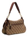 GUESS Samantha Flap Shoulder Bag Latte Logo / Brown GUESS Samantha Flap Shoulder Bag Latte Logo / Brown