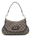 GUESS Samantha Flap Shoulder Bag Black Logo GUESS Samantha Flap Shoulder Bag Black Logo