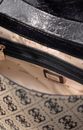 GUESS Samantha Flap Shoulder Bag Black Logo GUESS Samantha Flap Shoulder Bag Black Logo