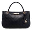 GUESS Carmella Girlfriend Satchel Black Logo GUESS Carmella Girlfriend Satchel Black Logo