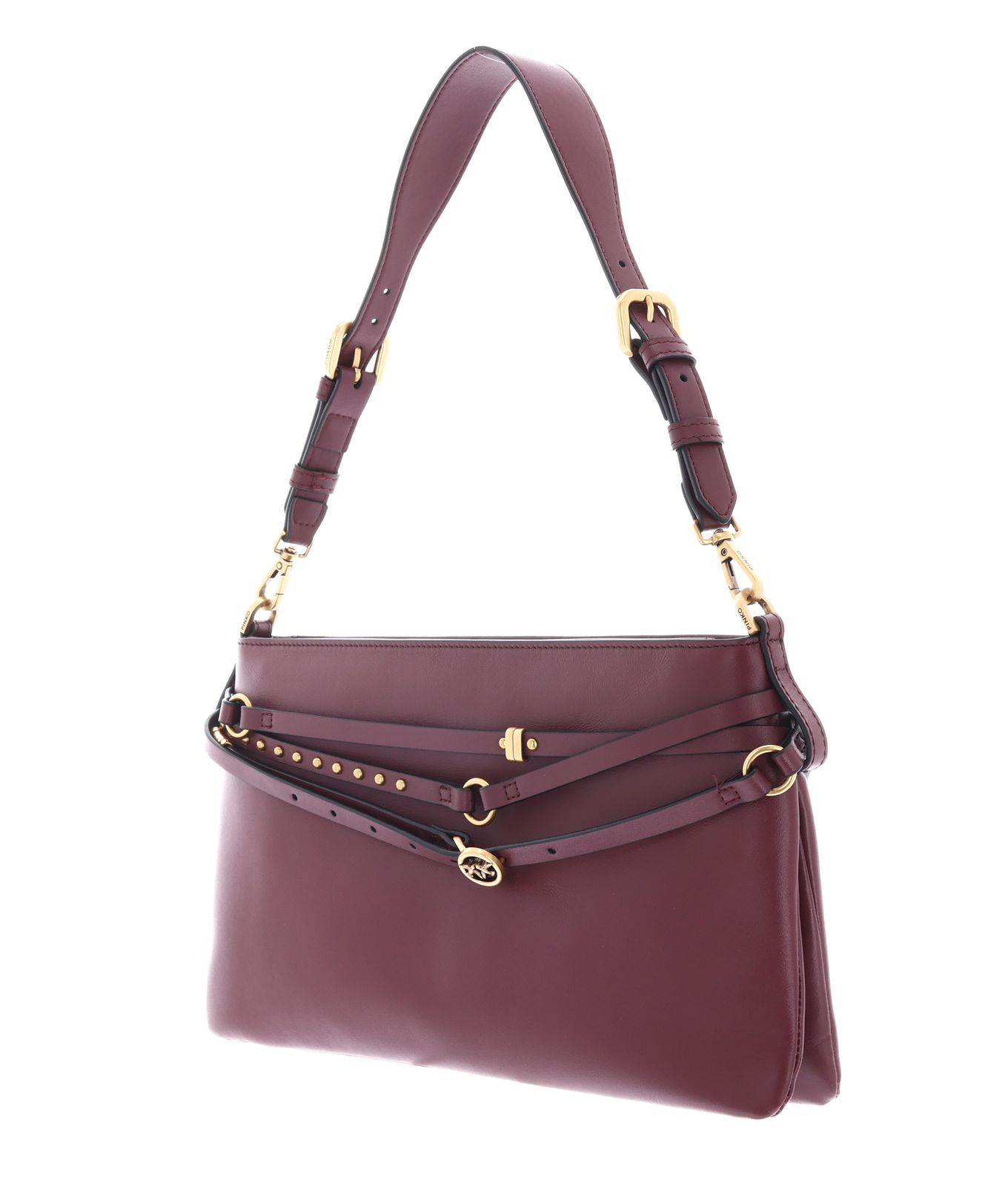 PINKO Belt Bag Classic Vitello Morbido Ribes Intenso - Antique Gold PINKO Belt Bag Classic Vitello Morbido Ribes Intenso - Antique Gold