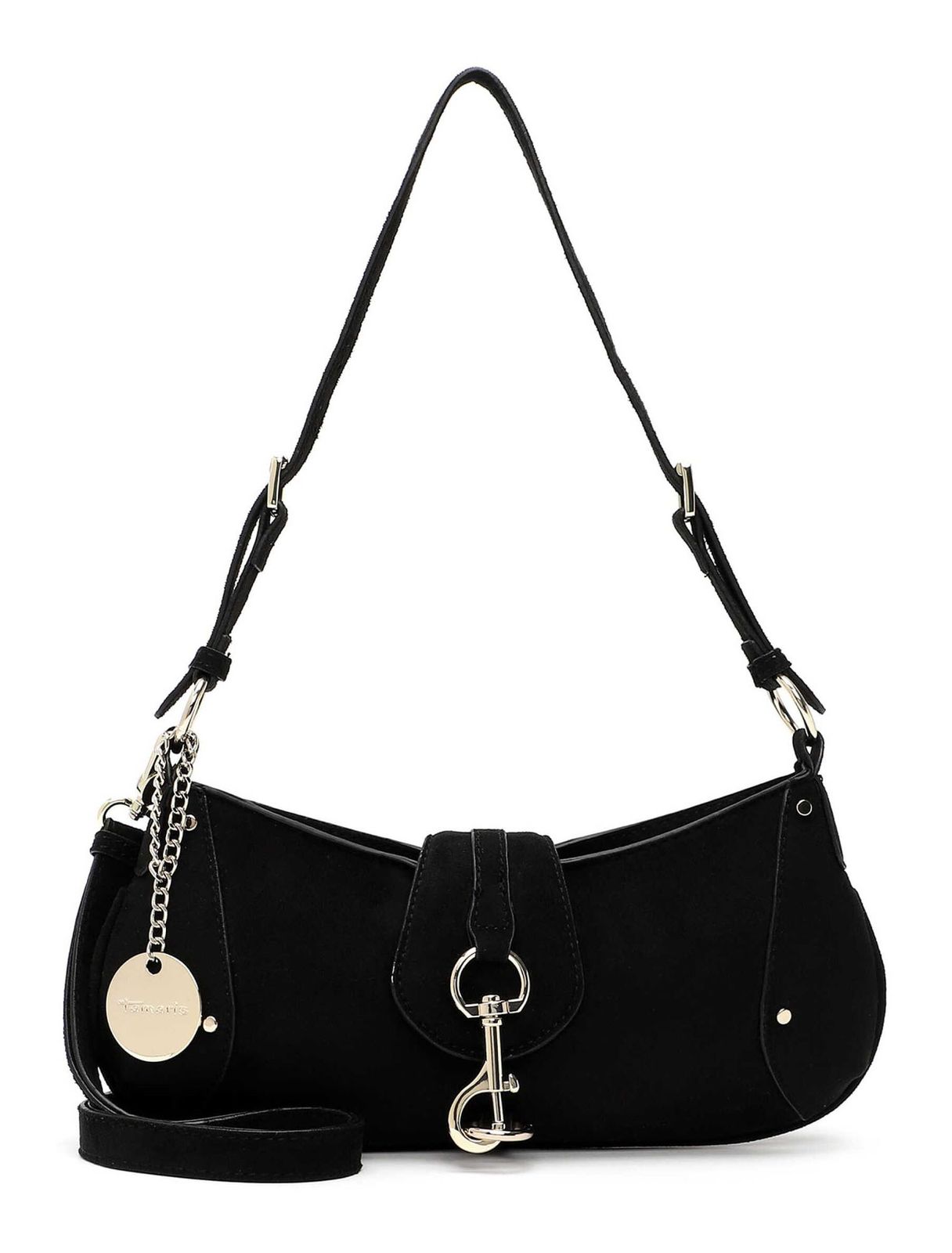 Tamaris Marina Suede Shoulder Bag Black