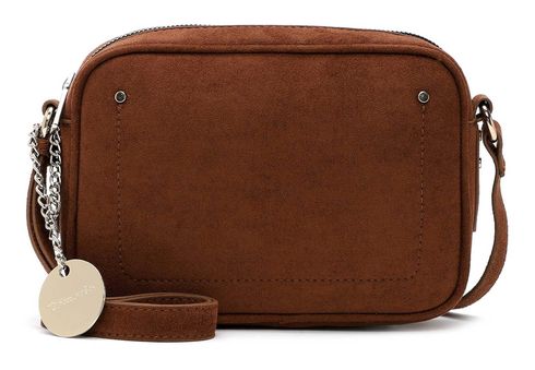 Tamaris Marina Suede Crossbody Bag M Cognac