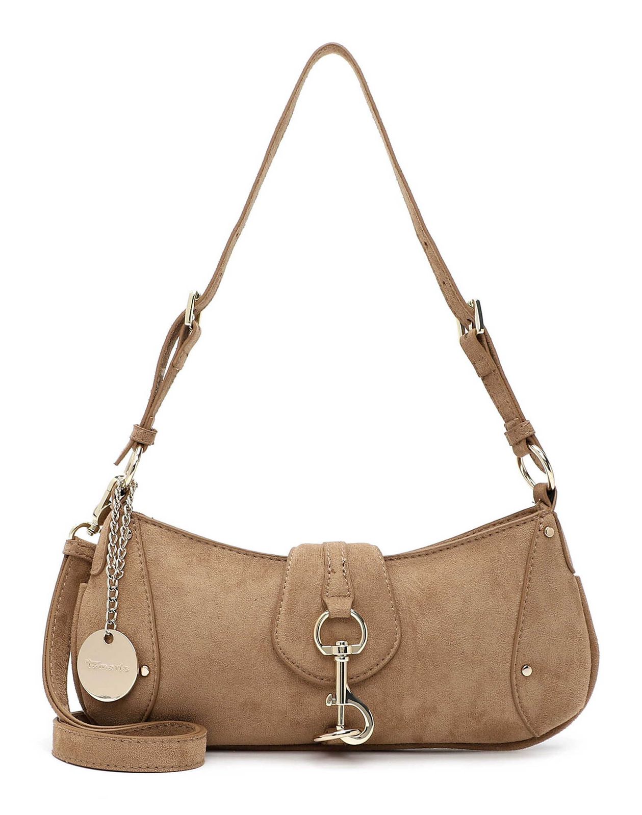 Tamaris Marina Suede Shoulder Bag Taupe