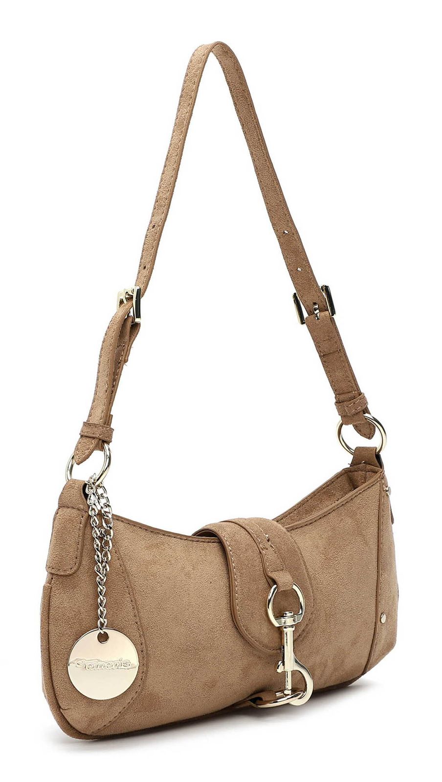 Tamaris Marina Suede Shoulder Bag Taupe Tamaris Marina Suede Shoulder Bag Taupe