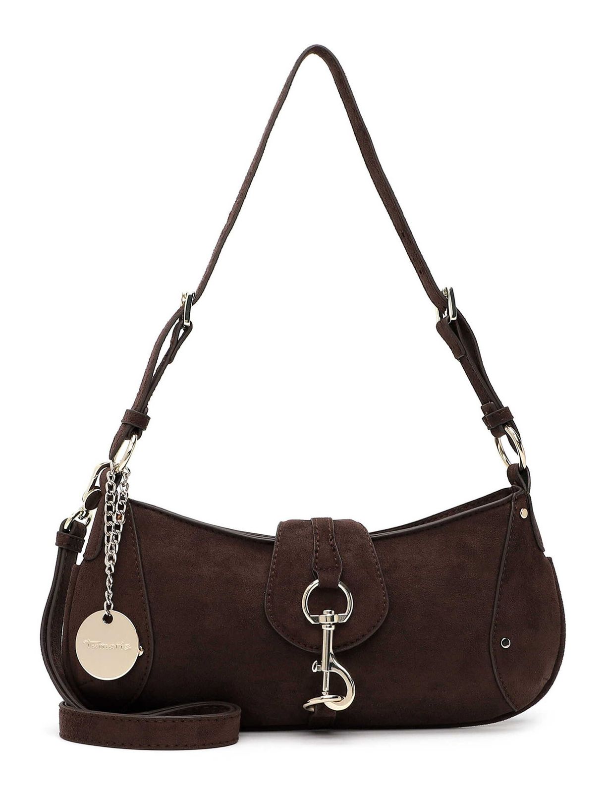Tamaris Marina Suede Shoulder Bag Brown