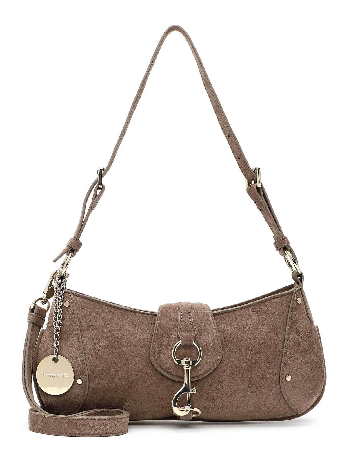 Tamaris Marina Suede Shoulder Bag Grey