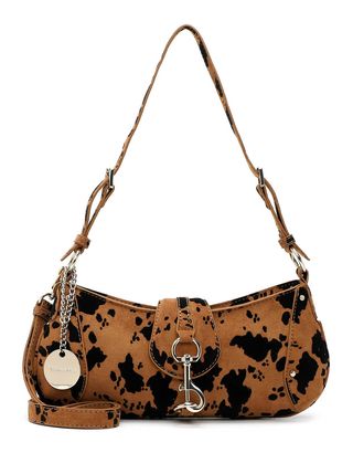 Tamaris Marina Suede Shoulder Bag Cognac / Black Tamaris Marina Suede Shoulder Bag Cognac / Black