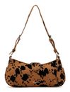 Tamaris Marina Suede Shoulder Bag Cognac / Black Tamaris Marina Suede Shoulder Bag Cognac / Black