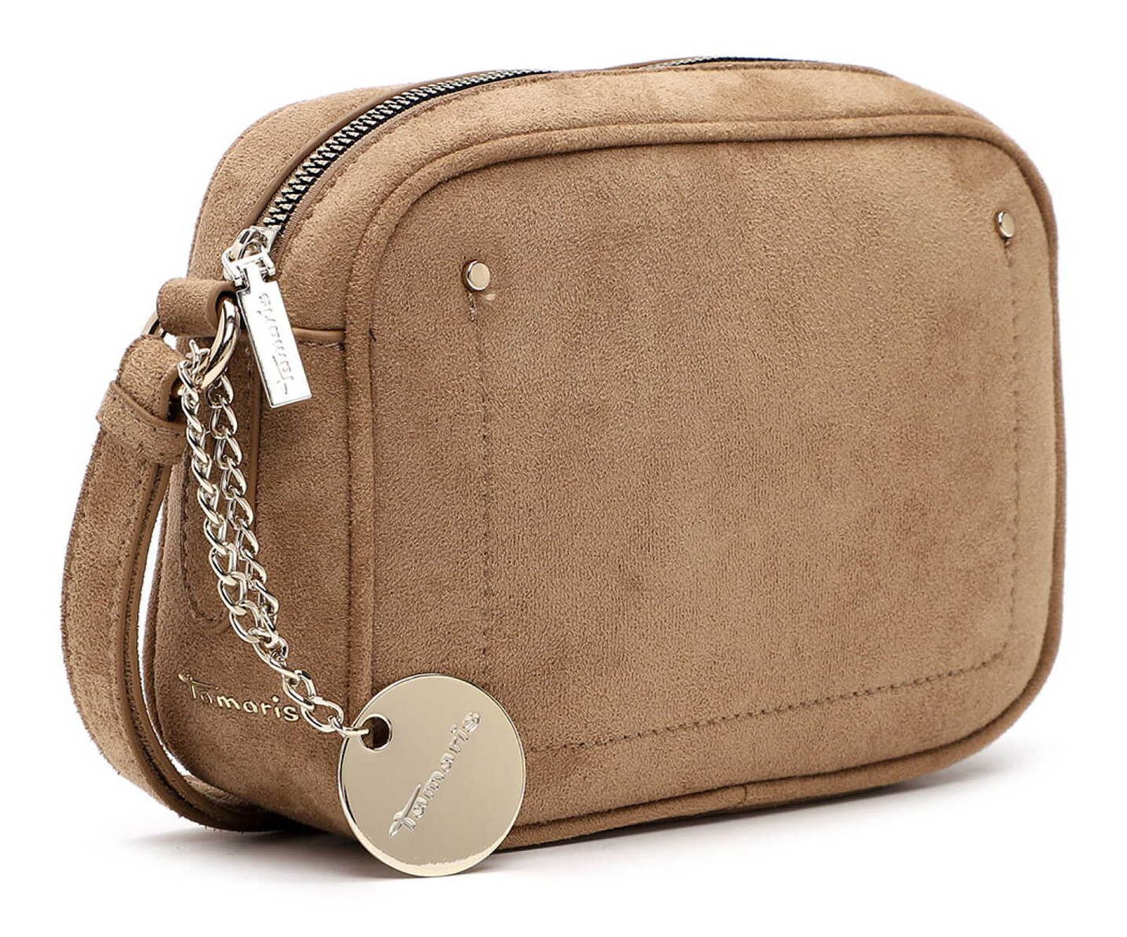 Tamaris Marina Suede Crossbody Bag M Taupe Tamaris Marina Suede Crossbody Bag M Taupe