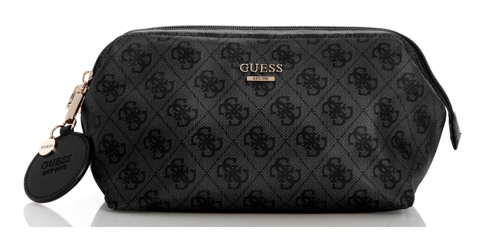 GUESS Adrian Logo Pouch M Coal Logo GUESS Adrian Logo Pouch M Coal Logo