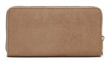 Tamaris Marina Suede Zip Around Wallet Taupe Tamaris Marina Suede Zip Around Wallet Taupe