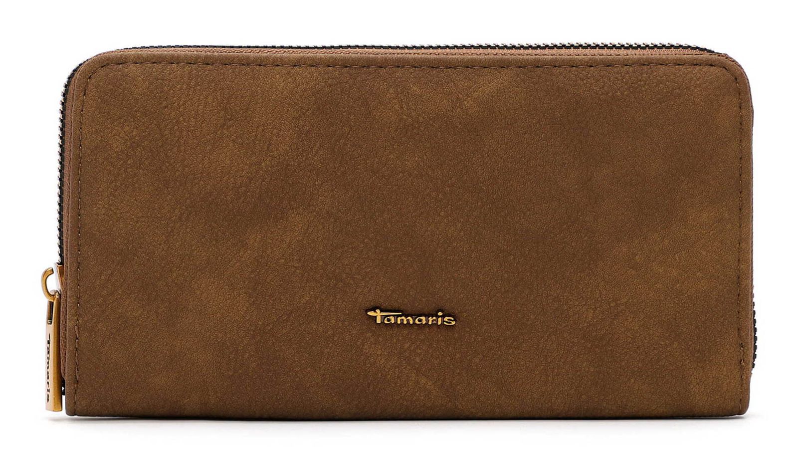 Tamaris Marina Suede Zip Around Wallet Cognac