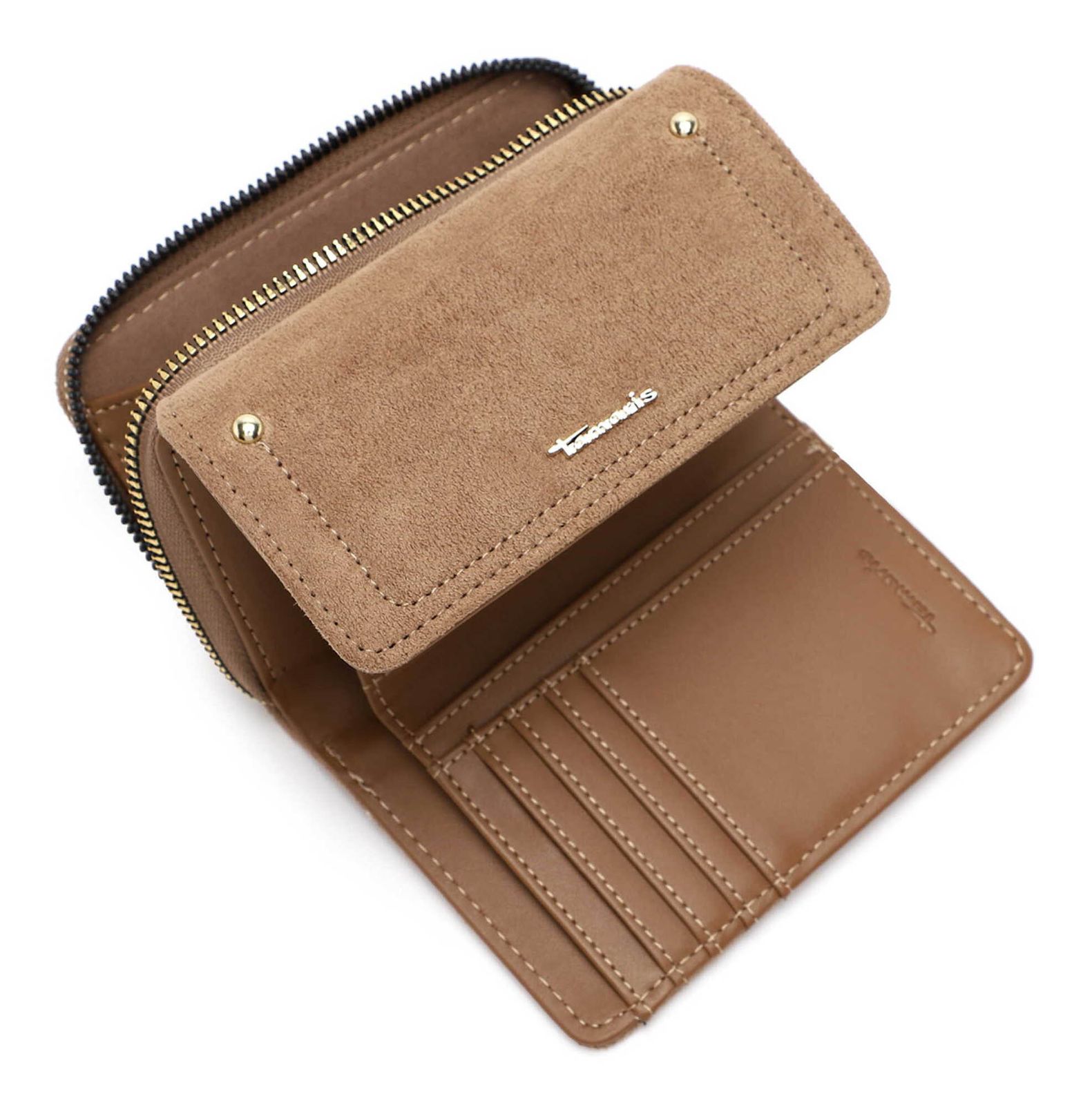 Tamaris Marina Suede Wallet With Flap Taupe Tamaris Marina Suede Wallet With Flap Taupe