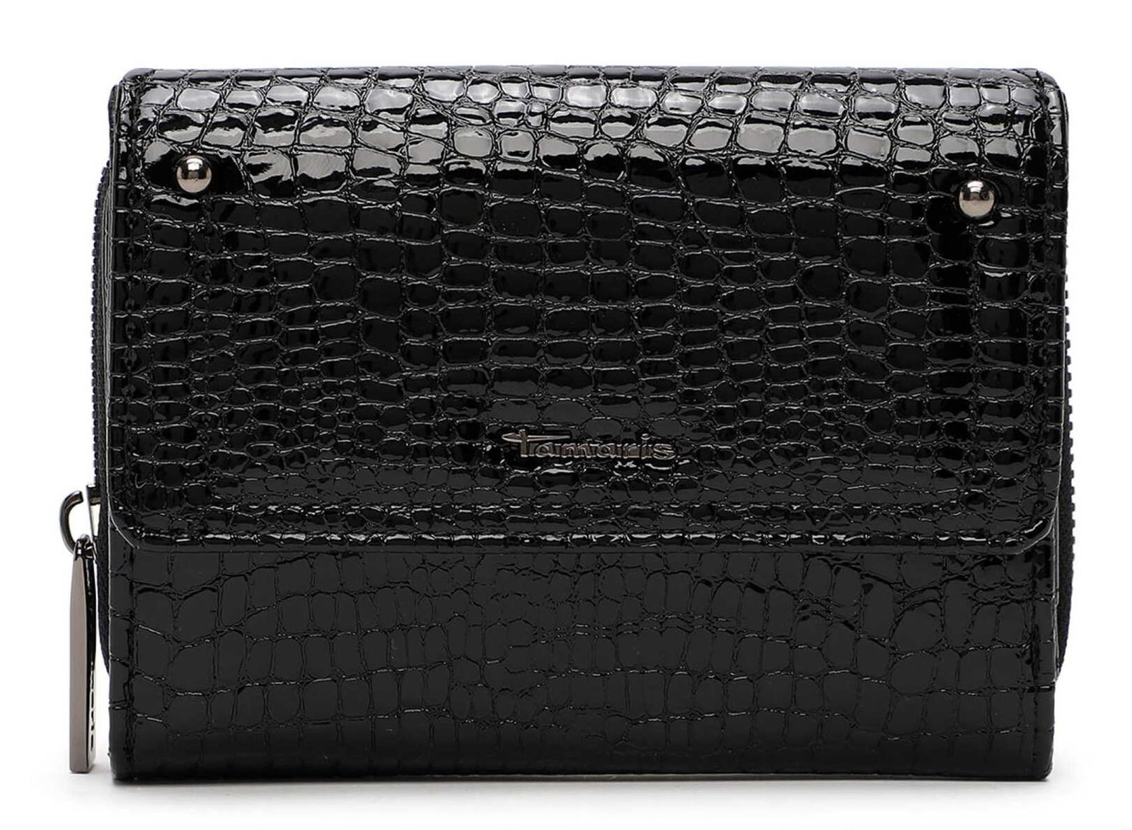 Tamaris Marina Snake Wallet With Flap Black