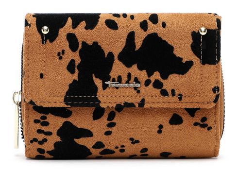 Tamaris Marina Suede Wallet With Flap Cognac / Black
