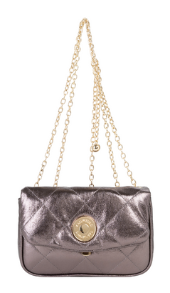 VALENTINO Maryjo Flap Bag Gun Metal VALENTINO Maryjo Flap Bag Gun Metal