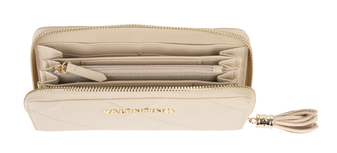 VALENTINO Astrid Zip Around Wallet Beige VALENTINO Astrid Zip Around Wallet Beige