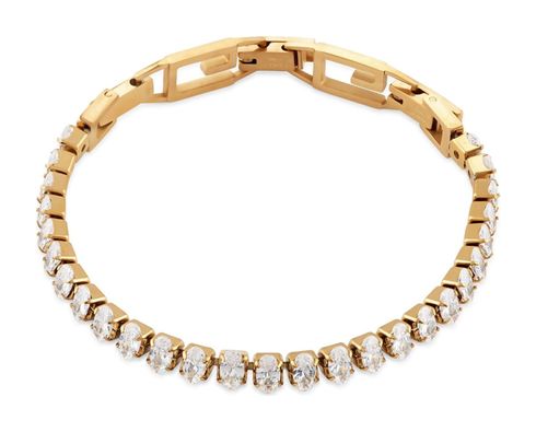 GUESS Paradise 5mm G Logo Tennis CZ Bracelet Yellow Gold GUESS Paradise 5mm G Logo Tennis CZ Bracelet Yellow Gold