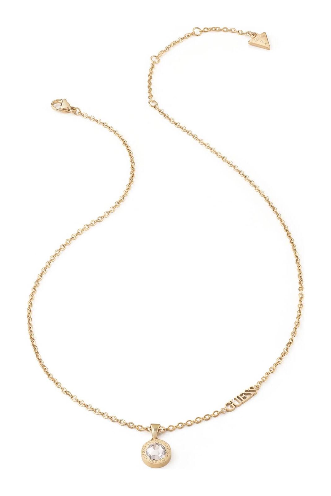 GUESS Color My Day 16-18" Clear Charm Necklace Yellow Gold GUESS Color My Day 16-18" Clear Charm Necklace Yellow Gold