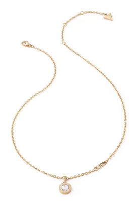 GUESS Color My Day 16-18" Clear Charm Necklace Yellow Gold GUESS Color My Day 16-18" Clear Charm Necklace Yellow Gold
