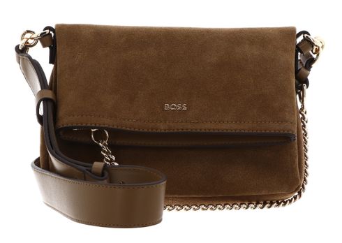 BOSS Yelena Flap Crossbody Bag Medium Beige BOSS Yelena Flap Crossbody Bag Medium Beige