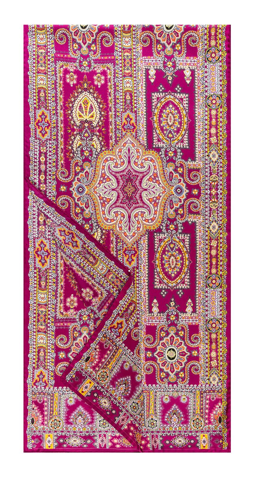 ROECKL Paisley Arcade 45x180 Scarf Pink / Lemon