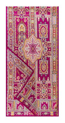 ROECKL Paisley Arcade 45x180 Scarf Pink / Lemon