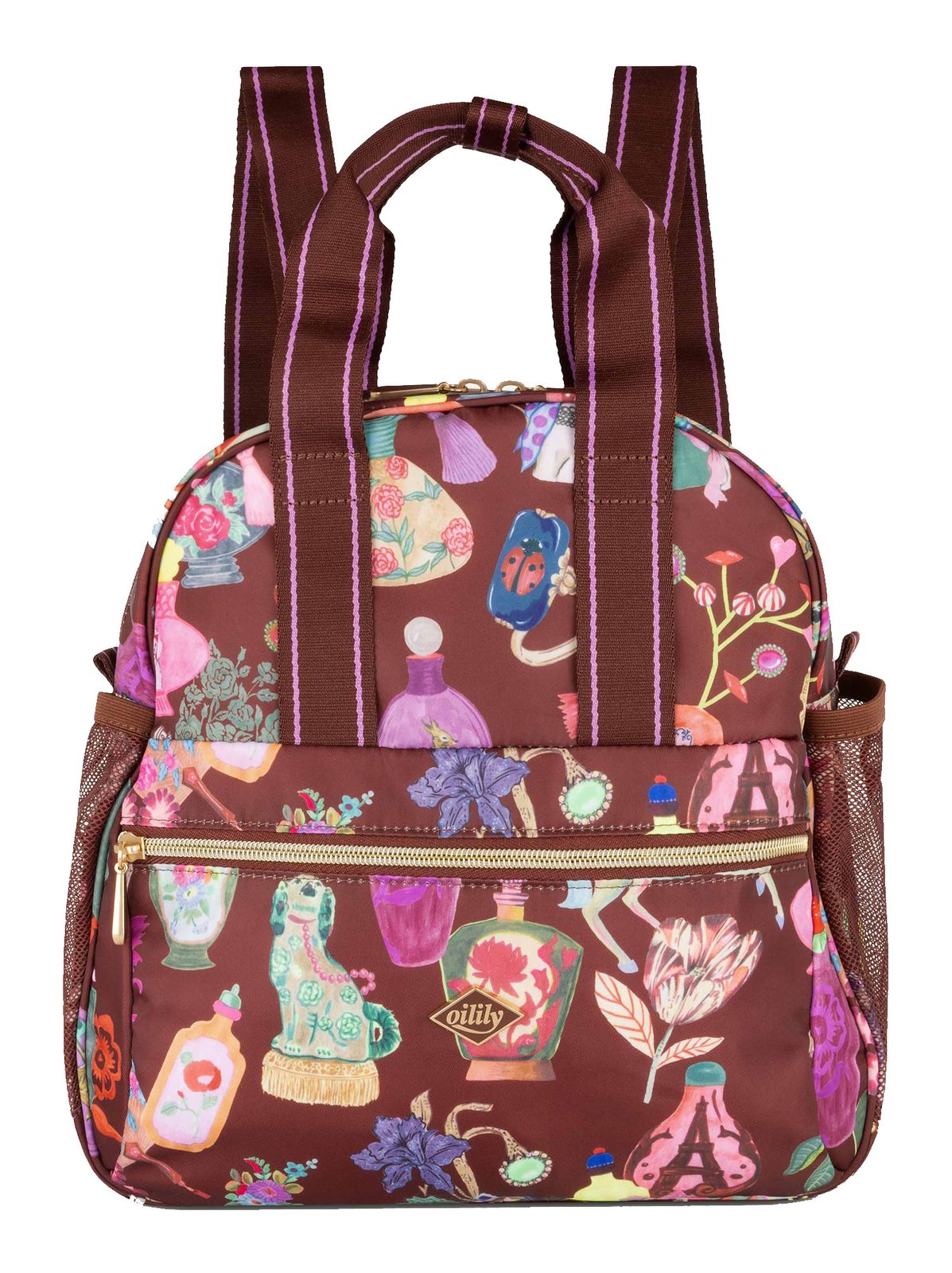 Oilily Deja Futur Bloen Backpack Hot Chocolate