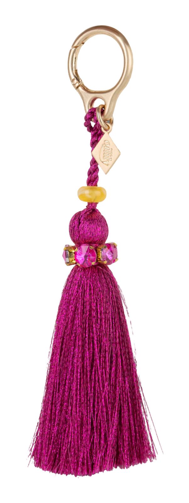 Oilily Fringe Bag Charm Rose d' Amour