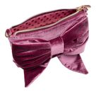 Oilily Soft Velvet Bow Shoulder Bag Magenta Purple Oilily Soft Velvet Bow Shoulder Bag Magenta Purple