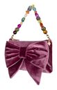 Oilily Soft Velvet Bow Shoulder Bag Magenta Purple Oilily Soft Velvet Bow Shoulder Bag Magenta Purple