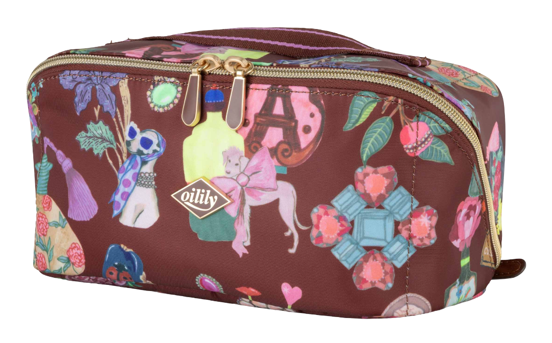 Oilily Deja Futur Cisse Cosmetic Bag Hot Chocolate Oilily Deja Futur Cisse Cosmetic Bag Hot Chocolate