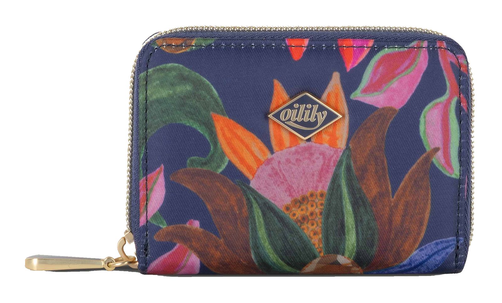 Oilily Belle Botanique Zahida Credit Card Wallet Peacoat