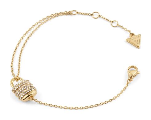 GUESS Guess My Secret Mini Pave' Padlock Bracelet S Yellow Gold GUESS Guess My Secret Mini Pave' Padlock Bracelet S Yellow Gold