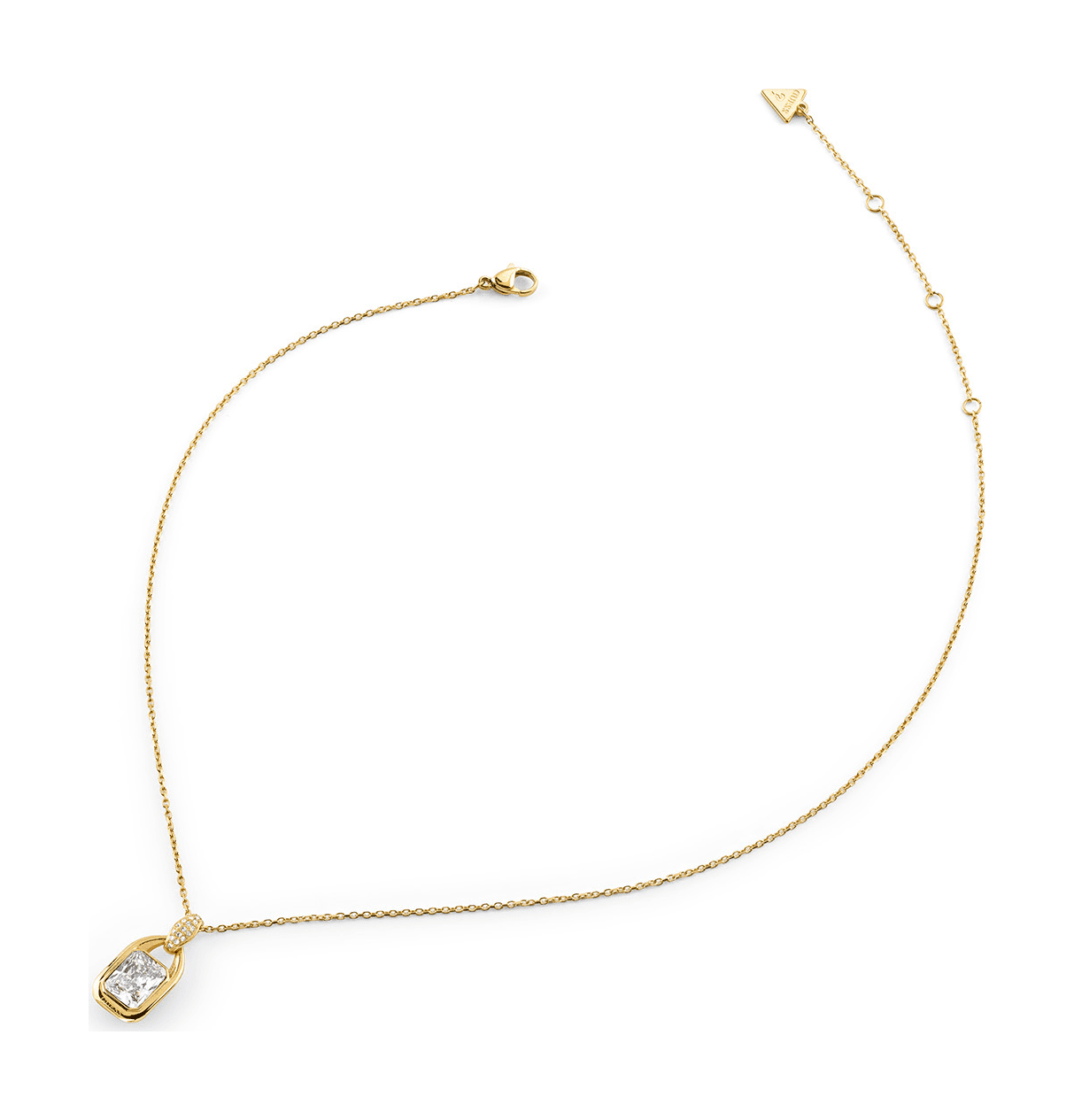 GUESS Radiosa 16-18" Gemstone Necklace Yellow Gold GUESS Radiosa 16-18" Gemstone Necklace Yellow Gold