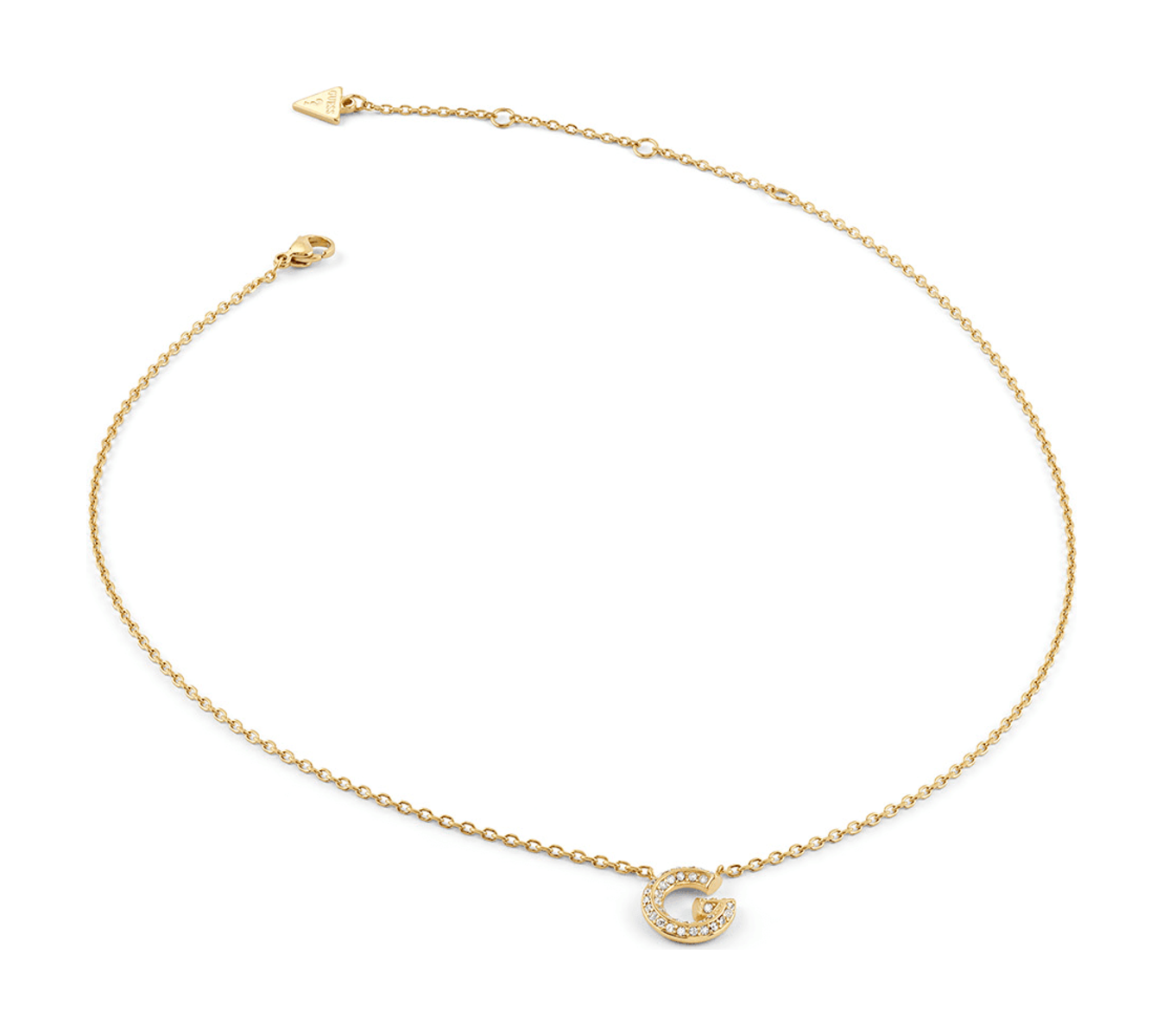 GUESS G Crystal 16-18" G Pave' Necklace Yellow Gold GUESS G Crystal 16-18" G Pave' Necklace Yellow Gold