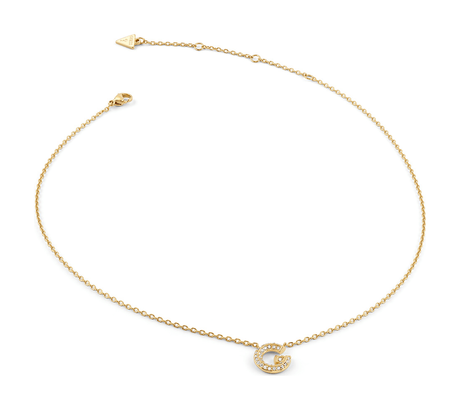 GUESS G Crystal 16-18" G Pave' Necklace Yellow Gold GUESS G Crystal 16-18" G Pave' Necklace Yellow Gold