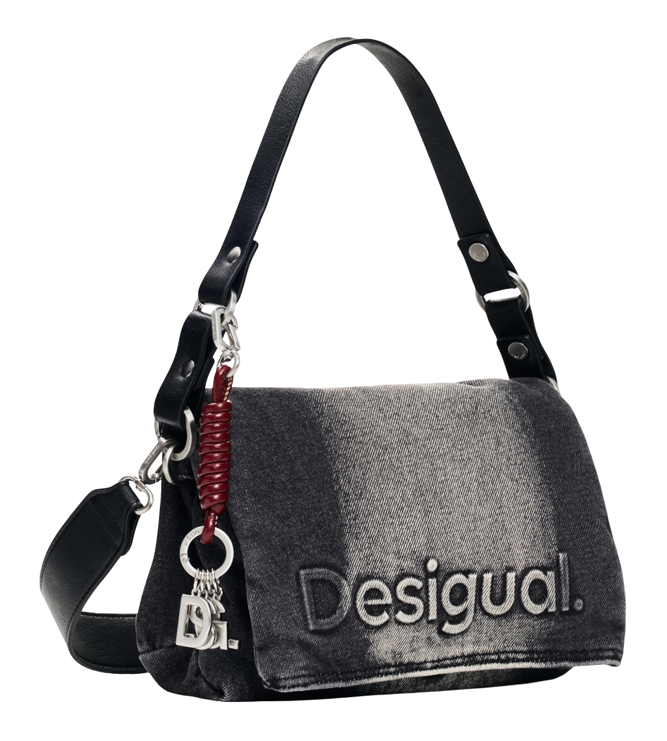 Desigual Half Logo Denim Venecia 4.0 Crossbody Bag Denim Dark Grey Desigual Half Logo Denim Venecia 4.0 Crossbody Bag Denim Dark Grey